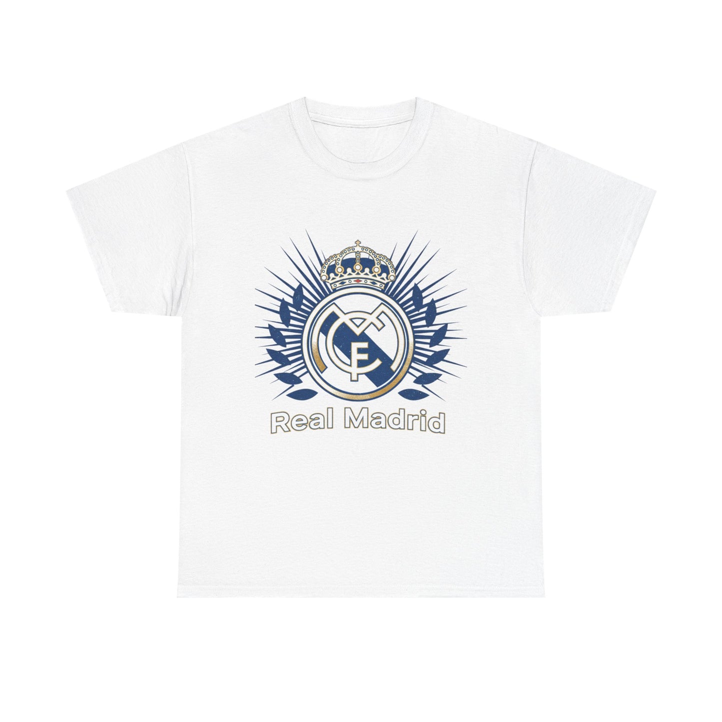 Real Madrid Crest T-Shirt — Men's White Football Fan Tee