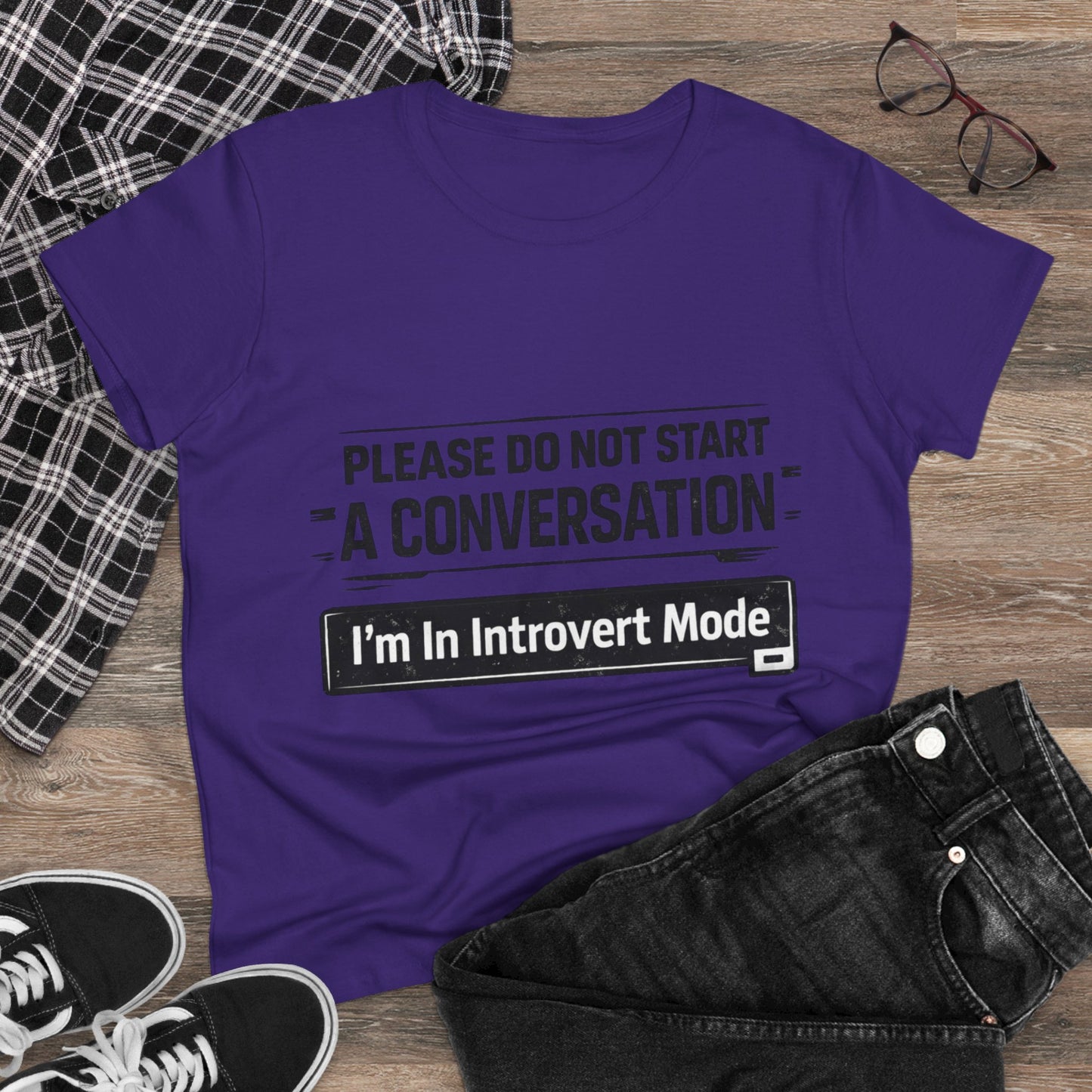 Please Do Not Start A Conversation T‑Shirt — "I'm In Introvert Mode" Tee