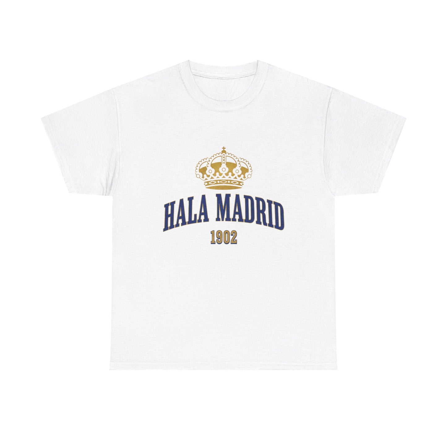 Hala Madrid Crown Tee — Retro 1902 Real Madrid Fan Shirt