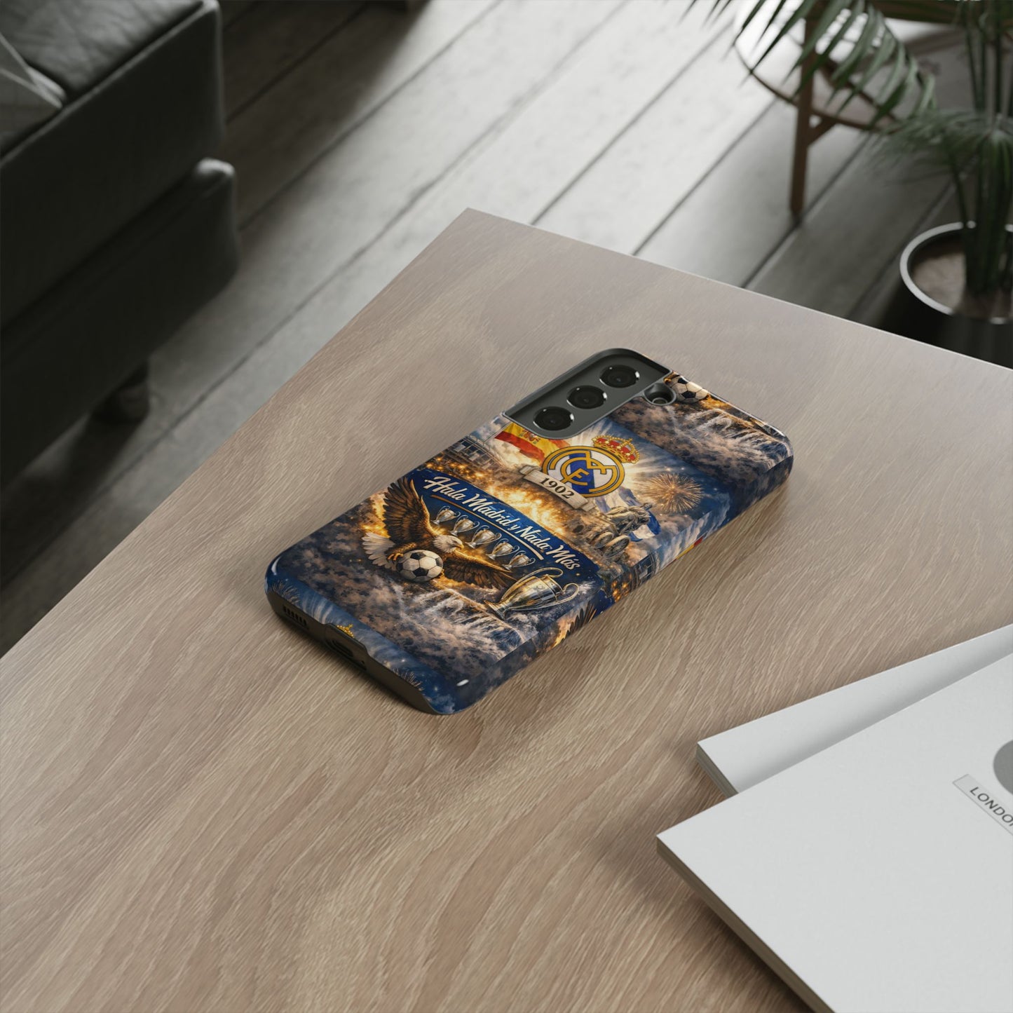 Funda para teléfono Real Madrid – Funda protectora de fútbol "Hala Madrid y Nada Más"