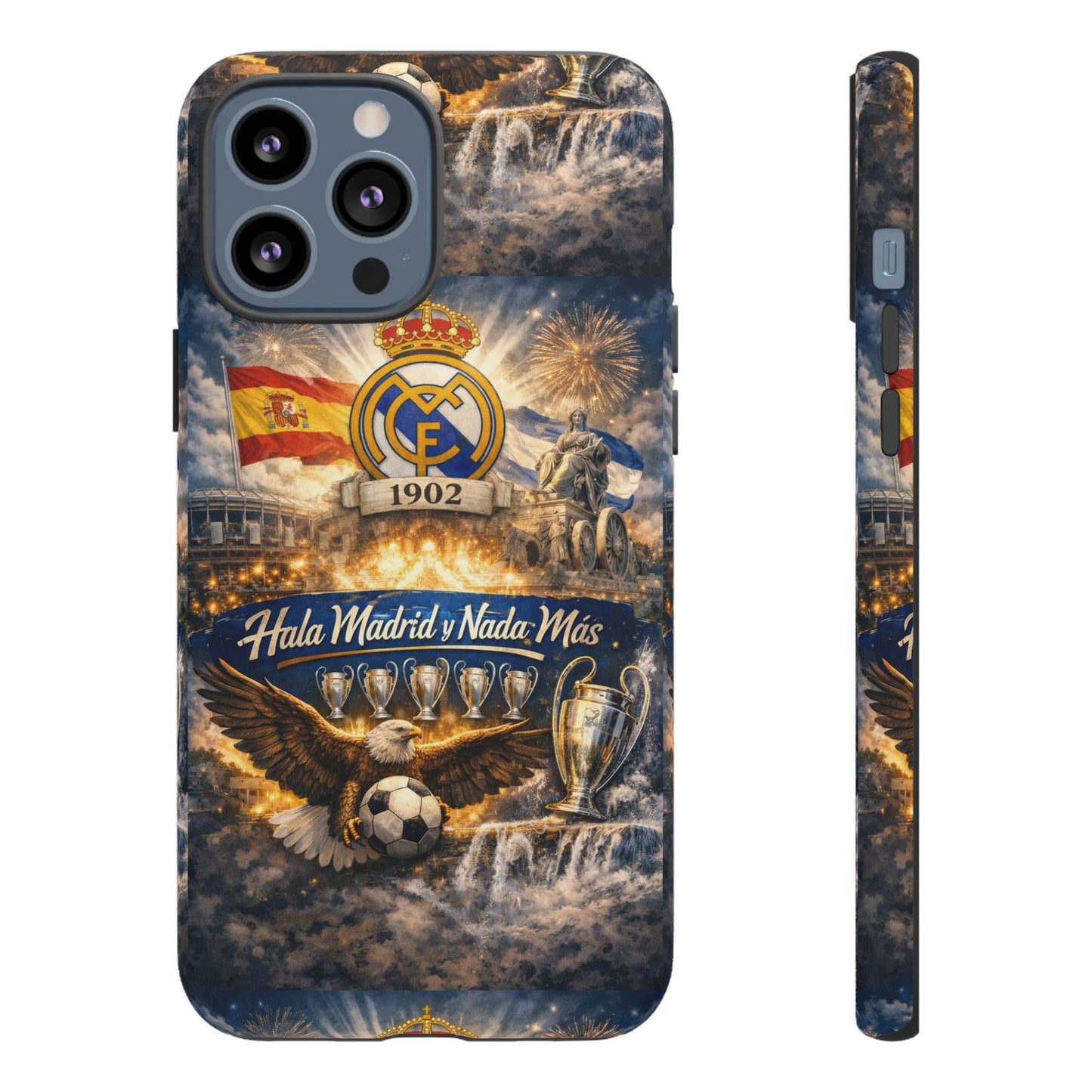Funda para teléfono Real Madrid – Funda protectora de fútbol "Hala Madrid y Nada Más"