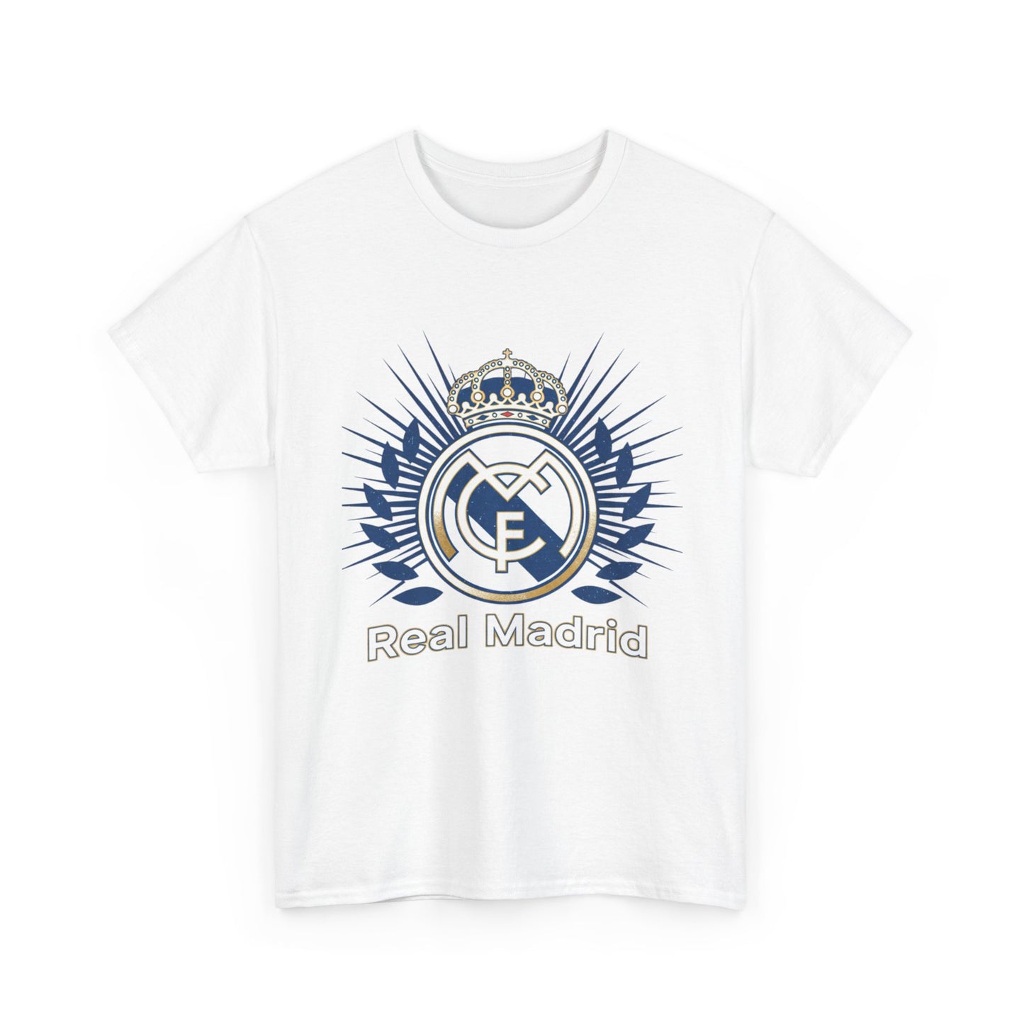 Real Madrid Crest T-Shirt — Men's White Football Fan Tee