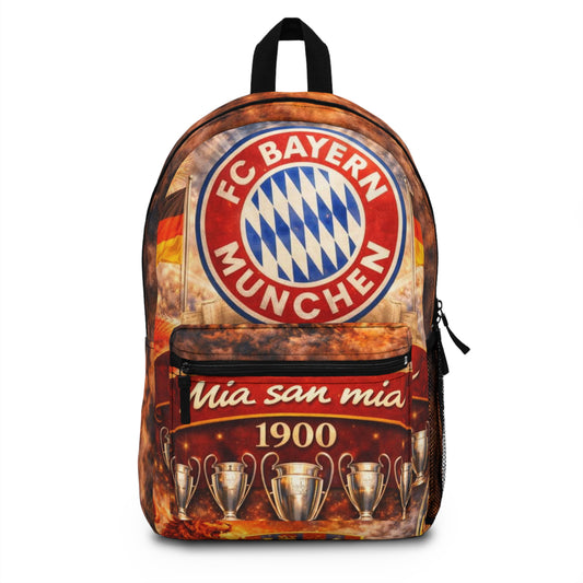 FC Bayern München 'Mia San Mia' Backpack — Vintage Crest Soccer Fan Bag