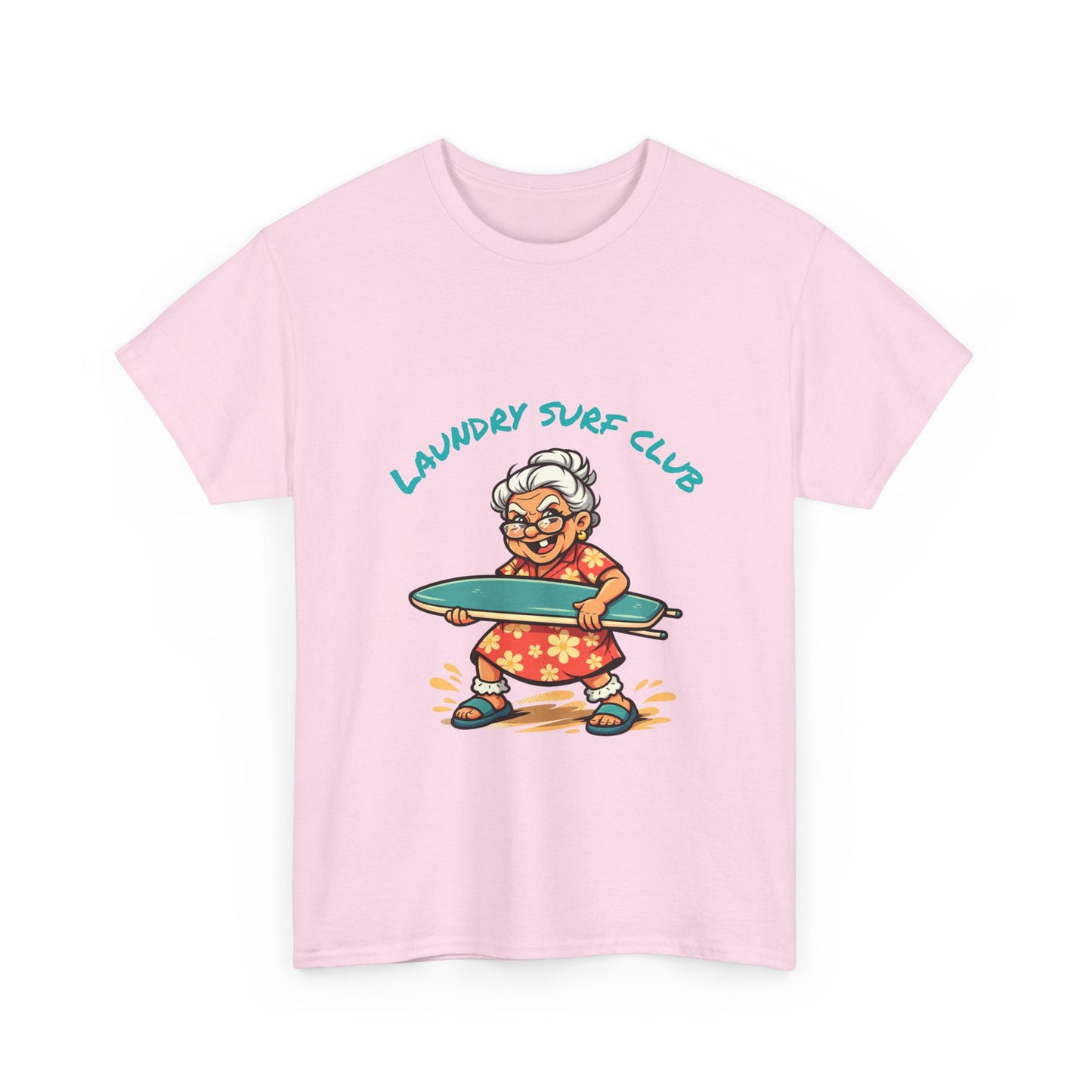 Laundry Surf Club T‑Shirt — Retro Grandma Surfing Graphic Tee