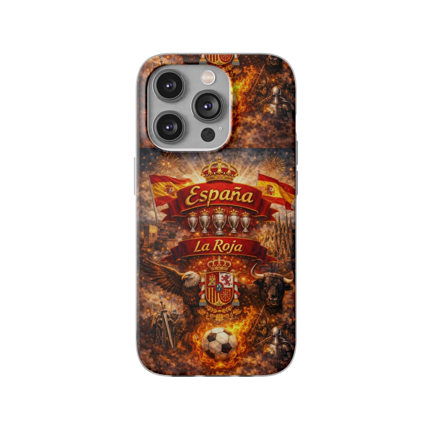 Spain La Roja Soccer Phone Case — España Football Flexi Case