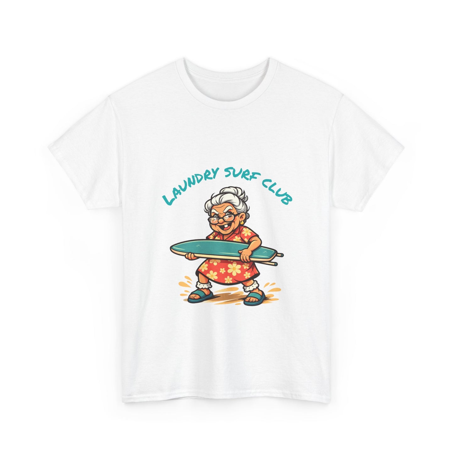 Laundry Surf Club T‑Shirt — Retro Grandma Surfing Graphic Tee