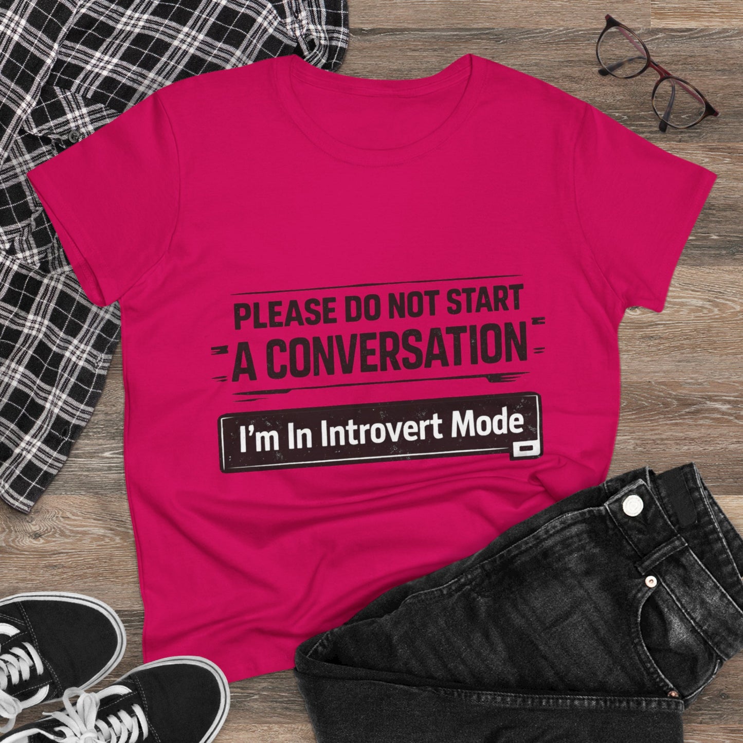 Please Do Not Start A Conversation T‑Shirt — "I'm In Introvert Mode" Tee