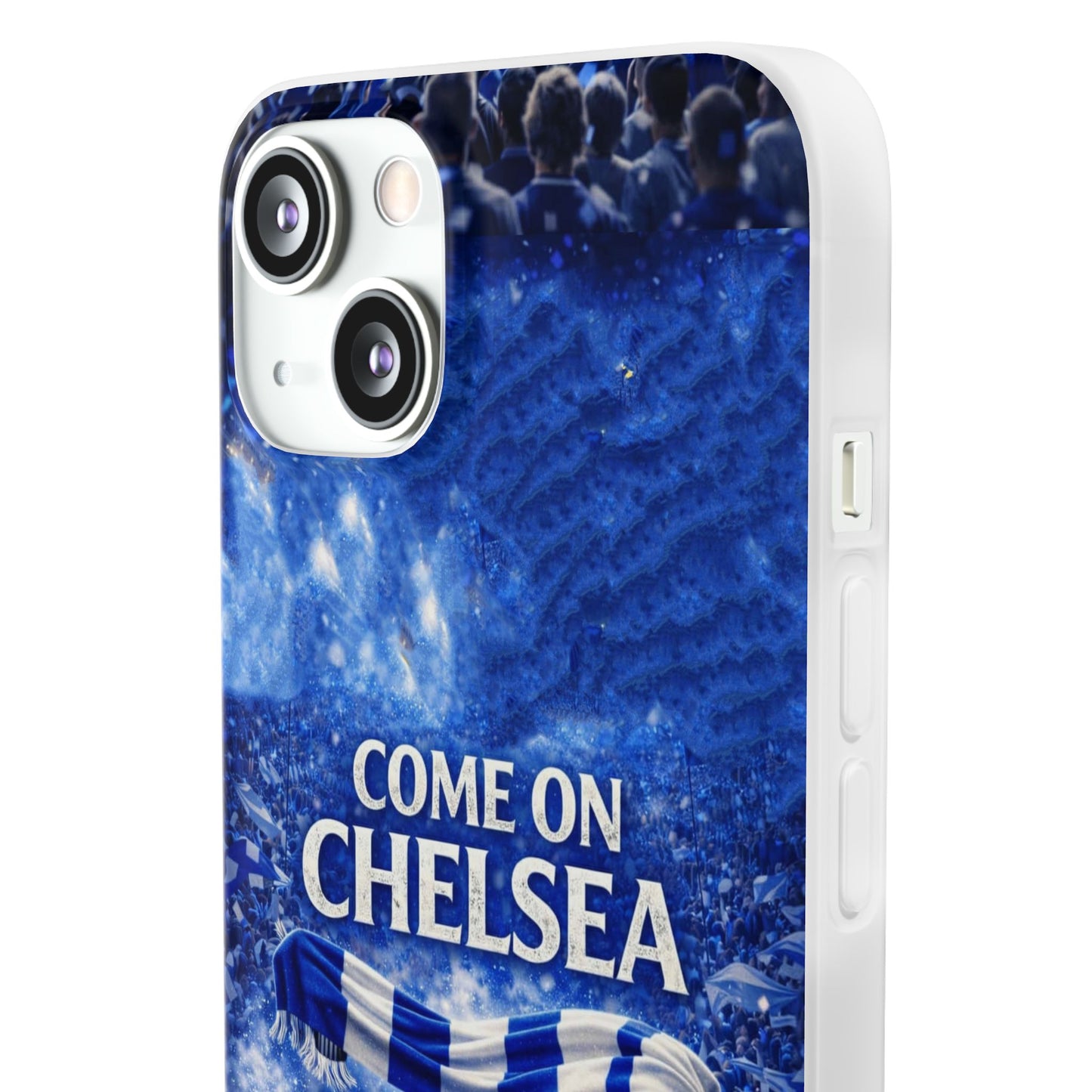 Funda flexible para teléfono del Chelsea Football: "Vamos Chelsea" en azul para aficionados