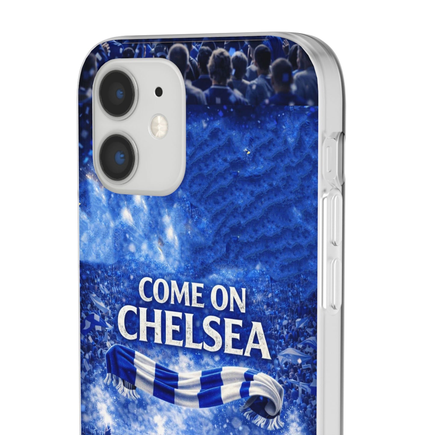Funda flexible para teléfono del Chelsea Football: "Vamos Chelsea" en azul para aficionados