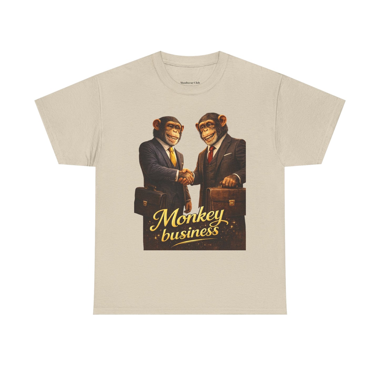 Monkey Business T-Shirt — Retro Chimps in Suits Graphic Tee