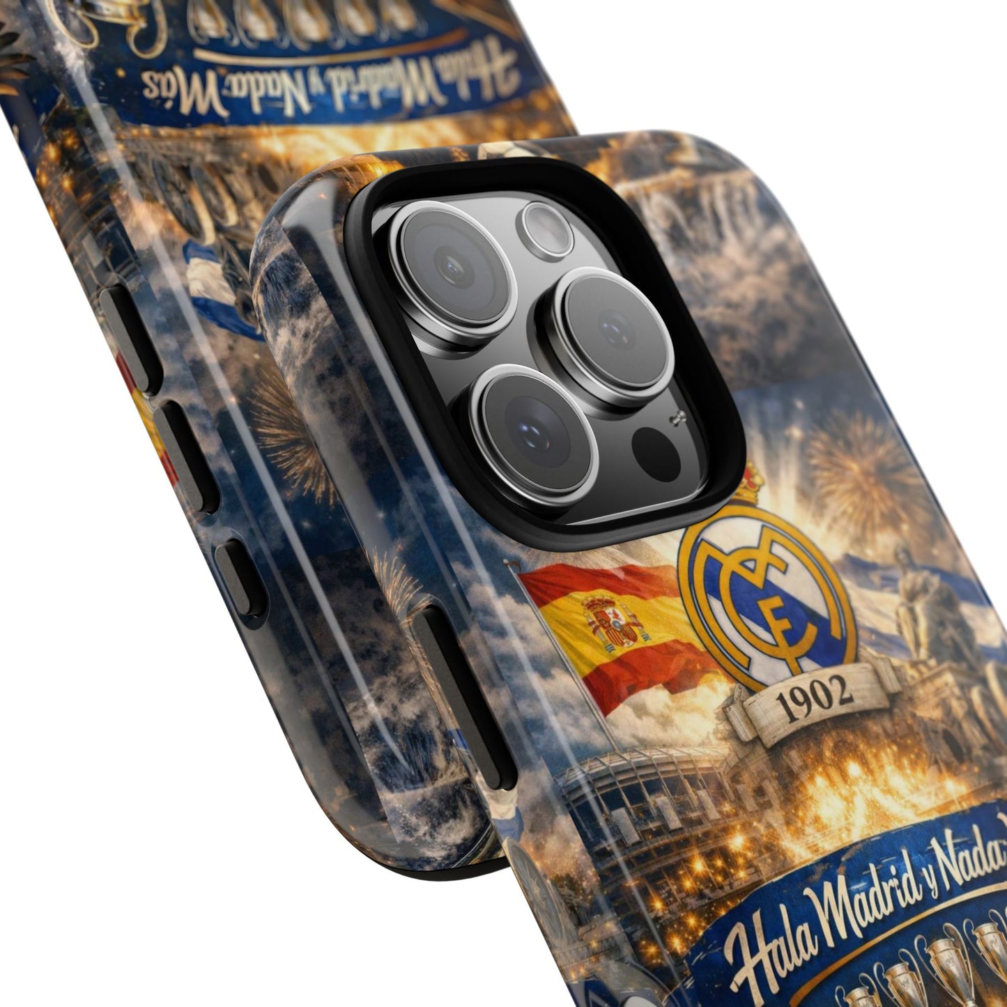 Funda para teléfono Real Madrid – Funda protectora de fútbol "Hala Madrid y Nada Más"