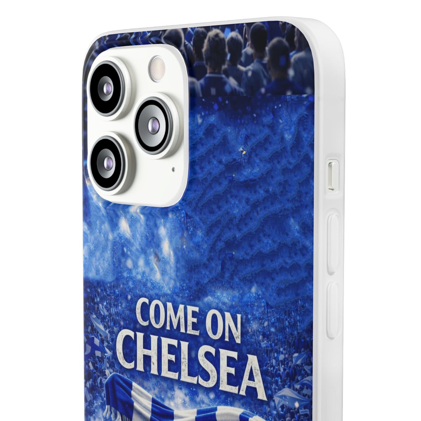 Funda flexible para teléfono del Chelsea Football: "Vamos Chelsea" en azul para aficionados